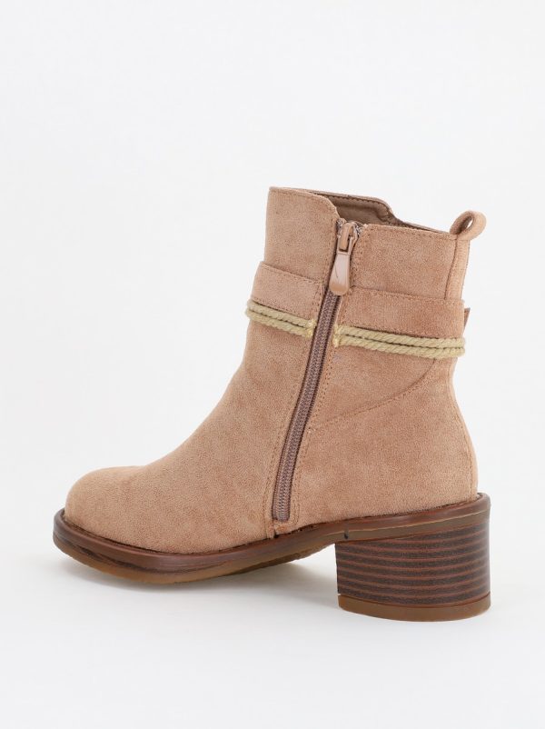 Botine damă din piele ecologică întoarsă Maro Capuccino (BS2612BO2310079) 124