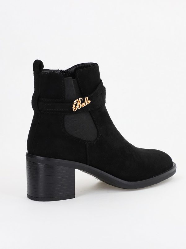 Botine damă din piele ecologică întoarsă Negre (BS2617BO2310082) 120