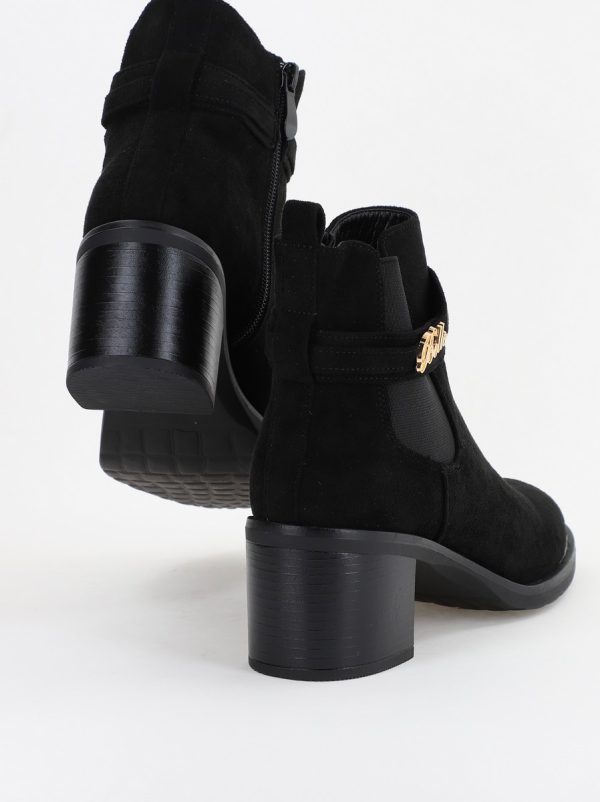 Botine damă din piele ecologică întoarsă Negre (BS2617BO2310082) 119