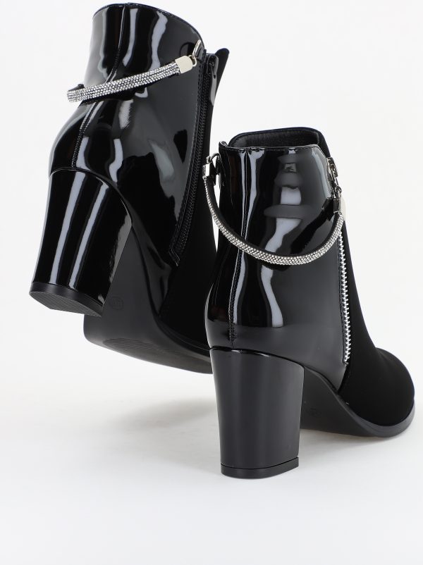 Botine damă din piele ecologică întoarsă Negre (BS7510AM2310107) 122