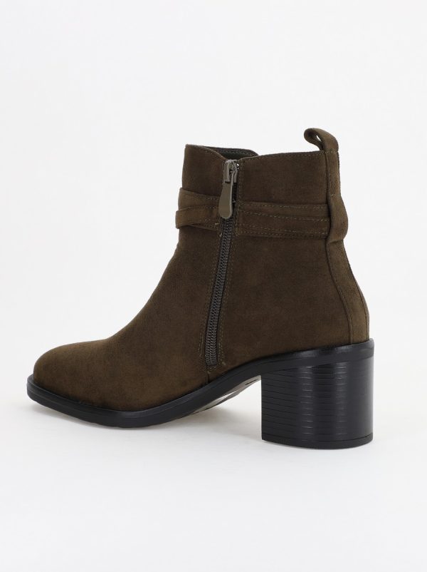 Botine damă din piele ecologică întoarsă Verzi(BS2617BO2310083) 122
