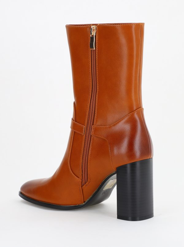 Botine damă din piele ecologică Maro Camel (BS52027BO2310203) 121