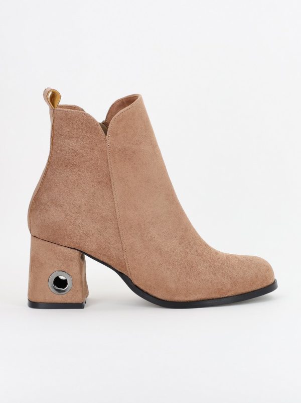 Botine damă din piele ecologică întoarsă maro (BS712BT2310285) 120