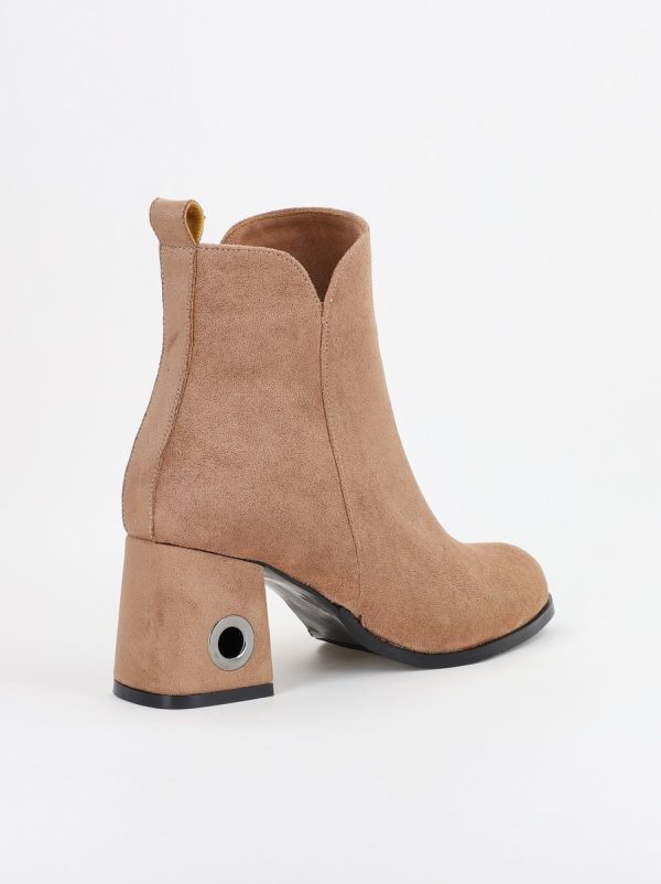 Botine damă din piele ecologică întoarsă maro (BS712BT2310285) 121
