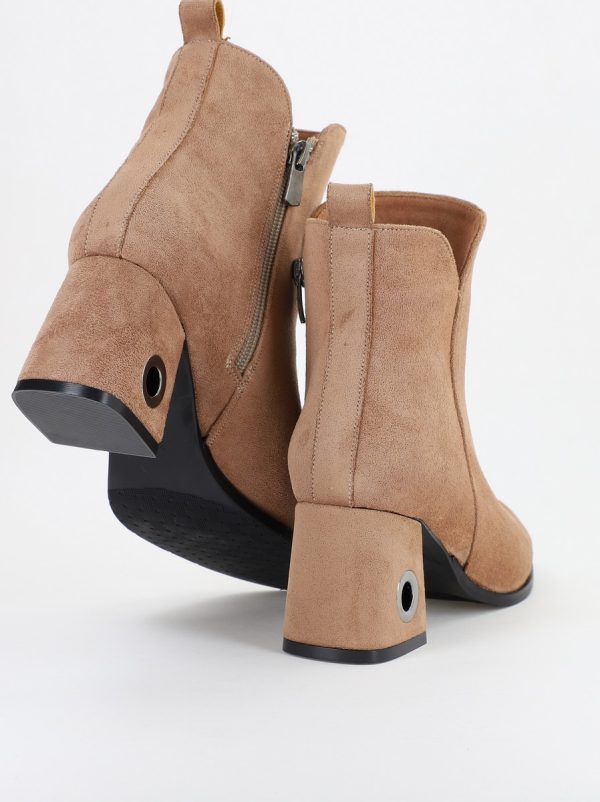 Botine damă din piele ecologică întoarsă maro (BS712BT2310285) 119