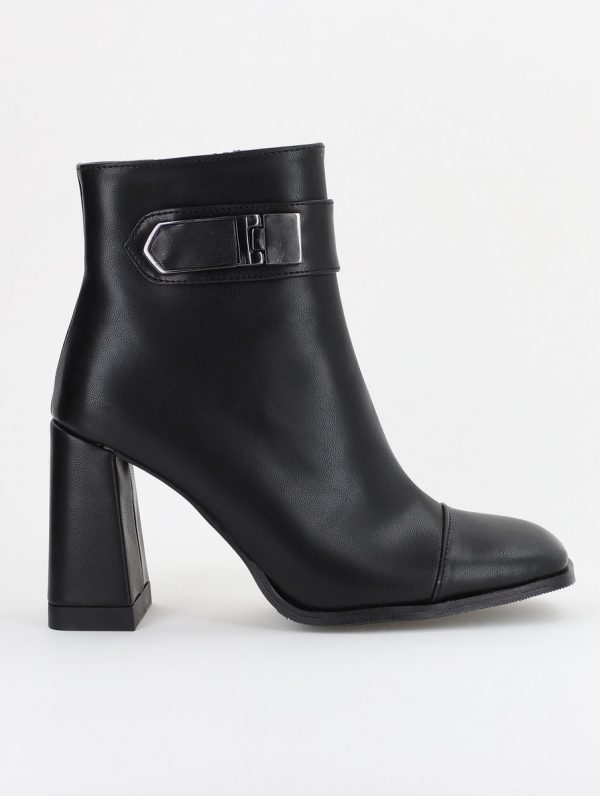 Botine dama din piele ecologică Negre (BS5007BT2311318) 119