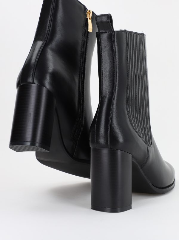 Botine damă din piele ecologică Negre (BS52030BO2310205) 121
