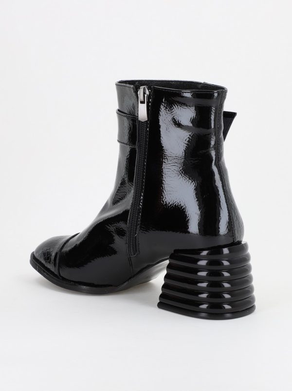 Botine dama din piele ecologică Negre (BS603BT2310258) 122