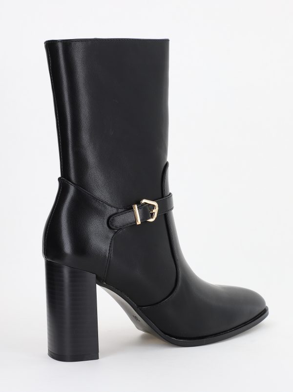 Botine damă din piele ecologică Negru (BS52027BO2310204) 121
