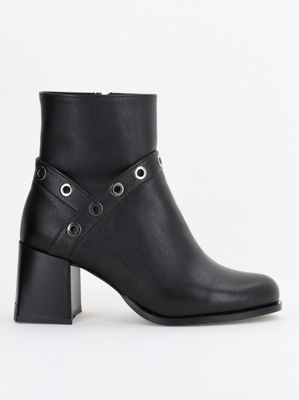 Botine damă din piele ecologică Negru mat(BS706BO2311298) 120