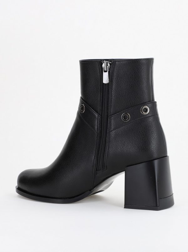 Botine damă din piele ecologică Negru mat(BS706BO2311298) 121