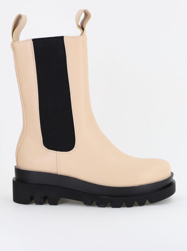 Cizme damă din piele ecologică cu fermoar Bej (BS52069BO2310164) 119