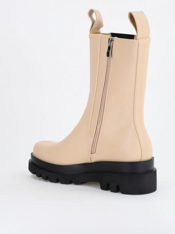 Cizme damă din piele ecologică cu fermoar Bej (BS52069BO2310164) 122