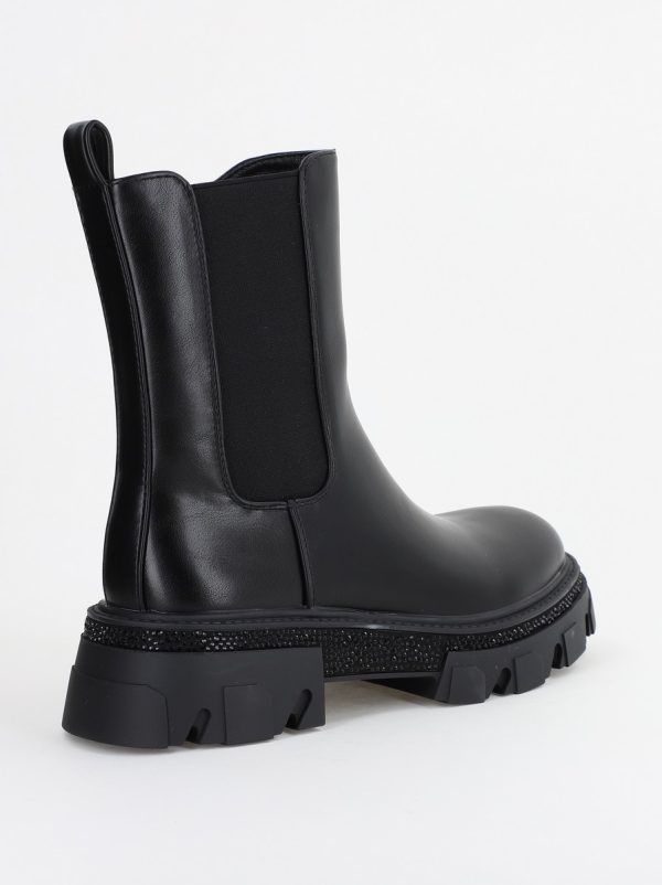 Cizme damă din piele ecologică cu pietricele Negre (BS52023BO2310223) 120