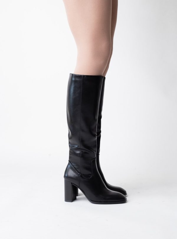 Cizme damă din piele ecologică cu toc Negre (BS52029BO2310210) 120