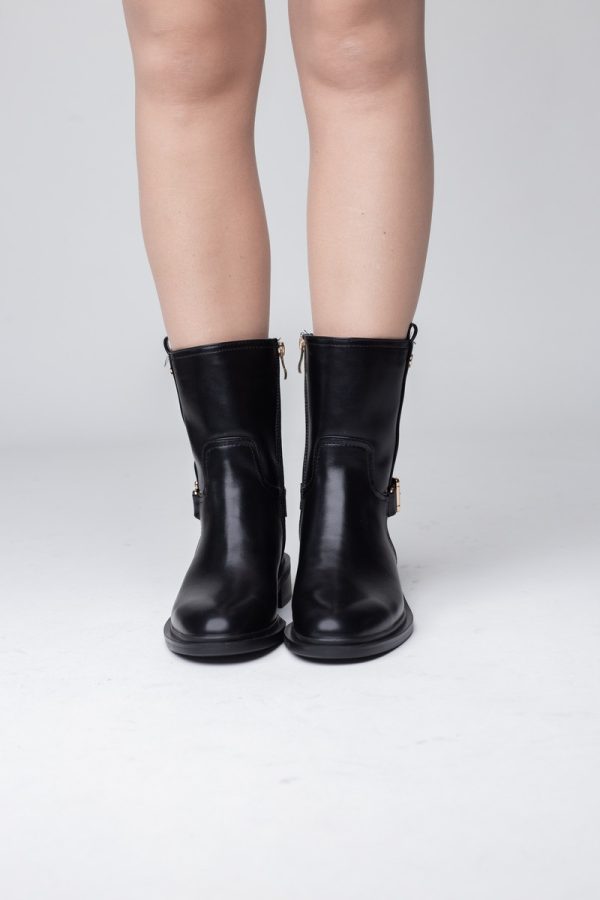 Cizme damă din piele ecologică cu toc Negre (BS52035BO2310212) 119