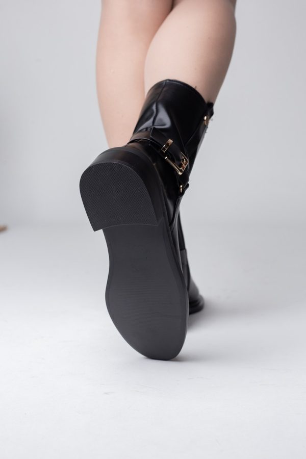 Cizme damă din piele ecologică cu toc Negre (BS52035BO2310212) 122