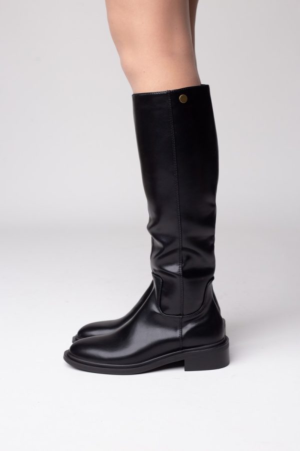 Cizme damă din piele ecologică cu toc Negre(BS52037BO2310196) 120