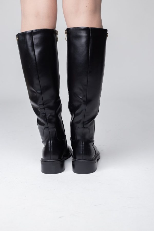 Cizme damă din piele ecologică cu toc Negre(BS52037BO2310196) 122