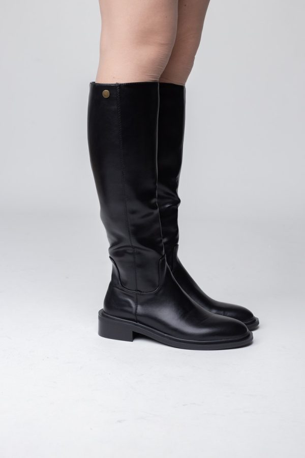 Cizme damă din piele ecologică cu toc Negre(BS52037BO2310196) 123