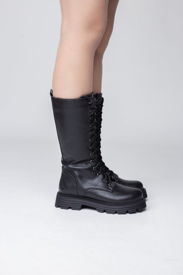 Cizme damă din piele ecologică Neagra(BS451BT2311307) 126