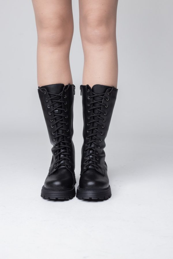 Cizme damă din piele ecologică Neagra(BS451BT2311307) 119