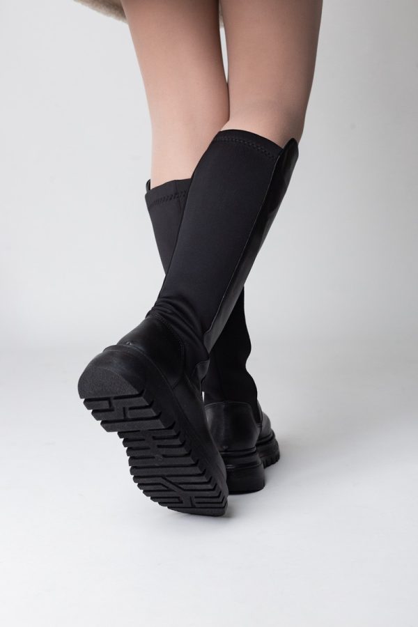 Cizme damă din piele ecologică Neagra(BS530CZ2311314) 122