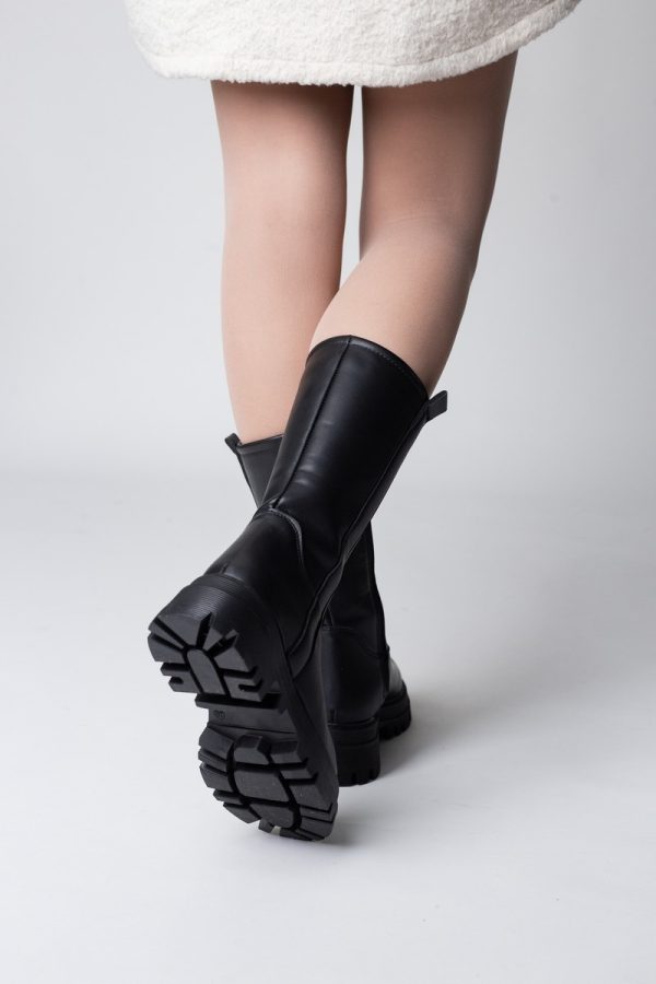 Cizme damă din piele ecologică Neagra(BS807CZ2311309) 121