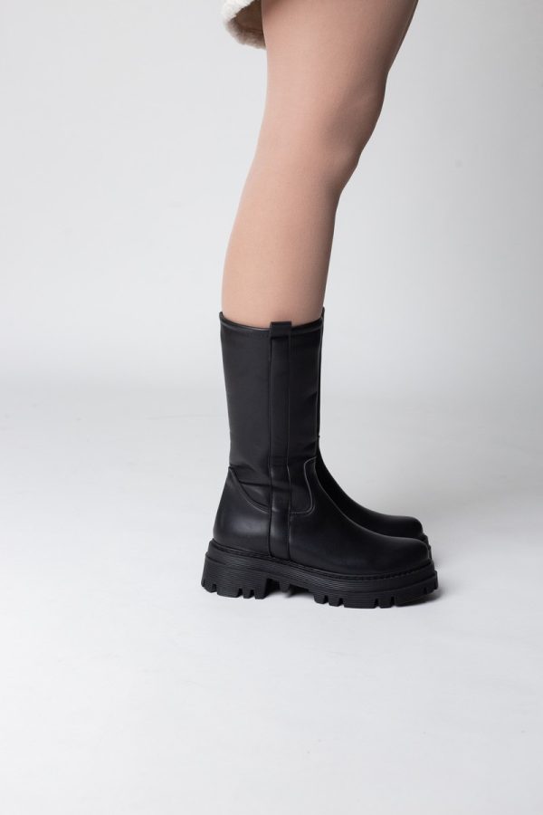 Cizme damă din piele ecologică Neagra(BS807CZ2311309) 122