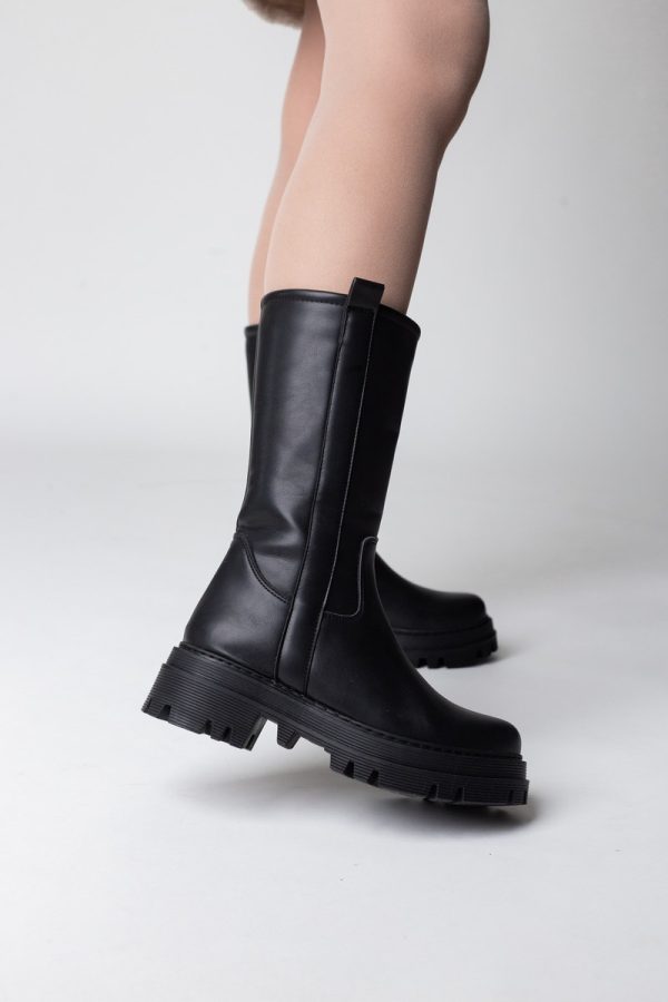 Cizme damă din piele ecologică Neagra(BS807CZ2311309) 123