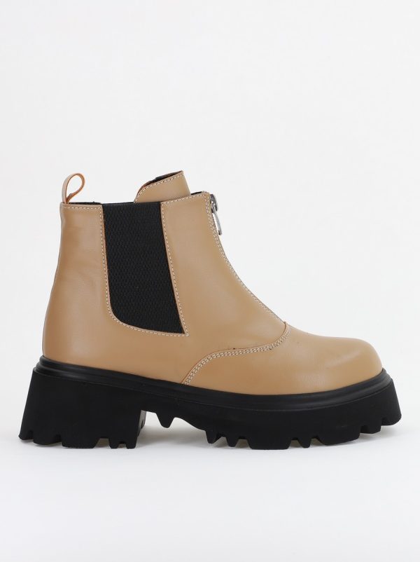 Ghete Damă cu Fermoar Piele Ecologică culoare Bej (BS7005BT2311294) 120