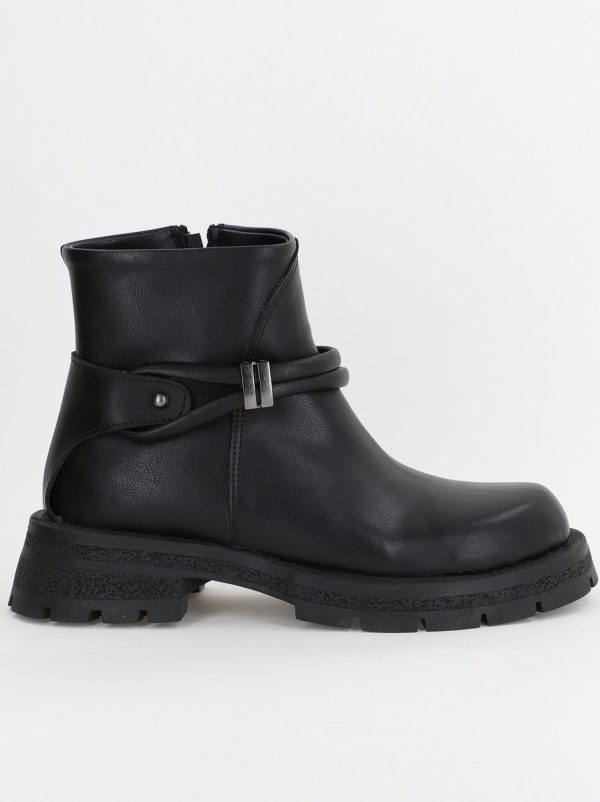 Ghete Damă cu Fermoar Piele Ecologică culoare Negru (BS205BT231064) 120