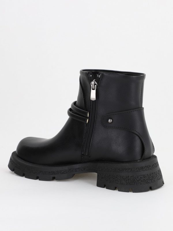 Ghete Damă cu Fermoar Piele Ecologică culoare Negru (BS205BT231064) 122