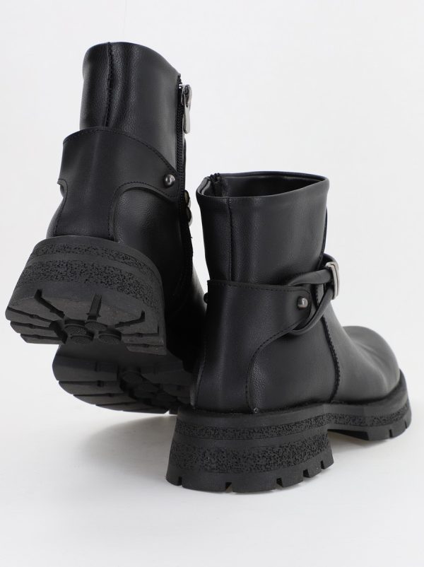 Ghete Damă cu Fermoar Piele Ecologică culoare Negru (BS205BT231064) 124