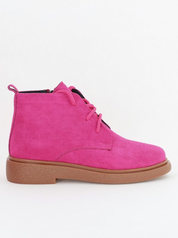 Ghete Damă cu șireturi Piele Ecologică Fuchsia (BS1137BT2310238) 122