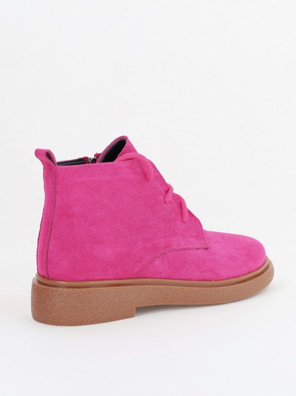 Ghete Damă cu șireturi Piele Ecologică Fuchsia (BS1137BT2310238) 123