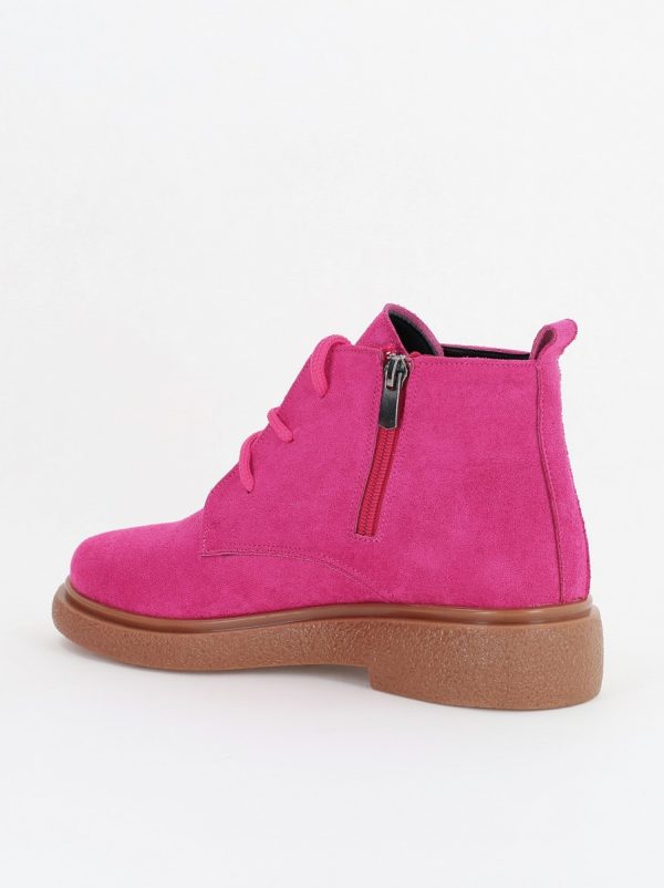 Ghete Damă cu șireturi Piele Ecologică Fuchsia (BS1137BT2310238) 124