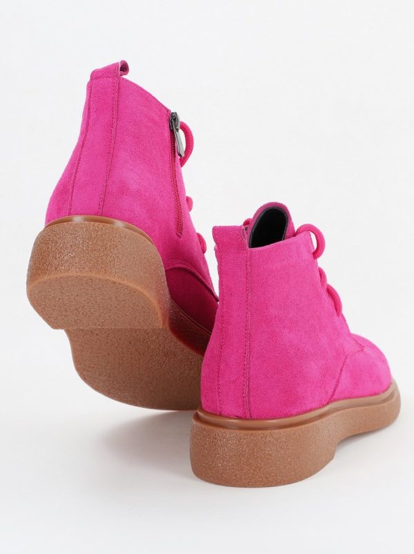Ghete Damă cu șireturi Piele Ecologică Fuchsia (BS1137BT2310238) 120