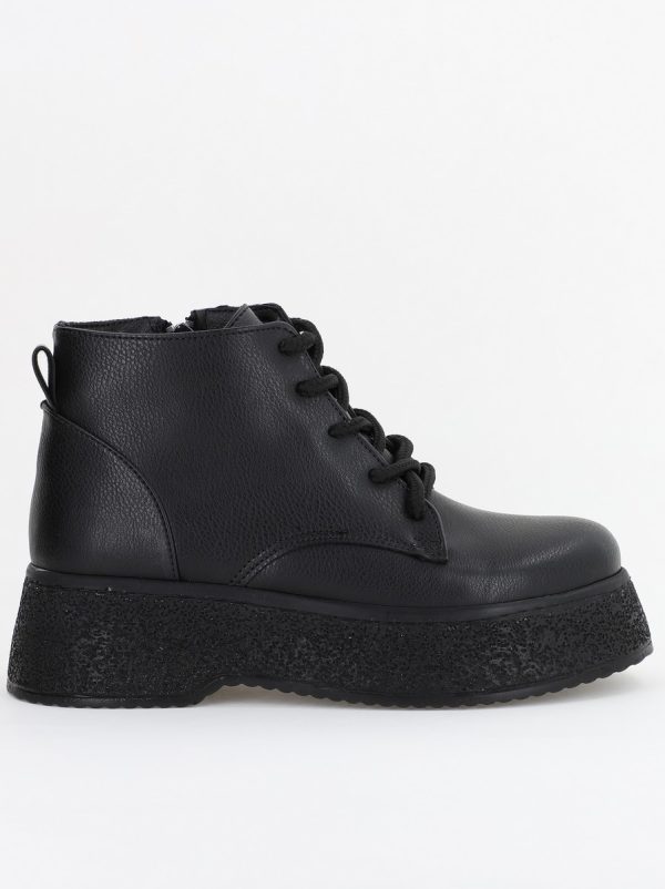 Ghete Damă cu Șiret Piele Ecologică culoare Negru (BS06BT2311301) 120