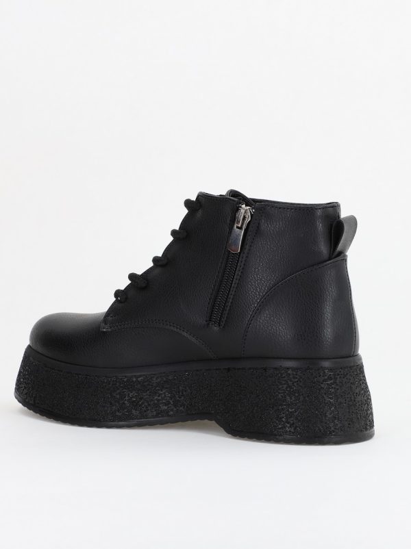 Ghete Damă cu Șiret Piele Ecologică culoare Negru (BS06BT2311301) 124