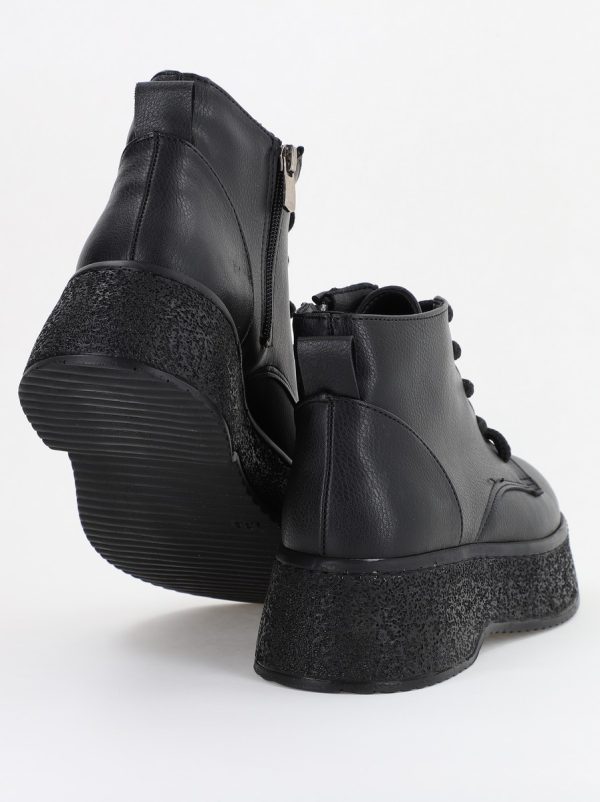 Ghete Damă cu Șiret Piele Ecologică culoare Negru (BS06BT2311301) 126