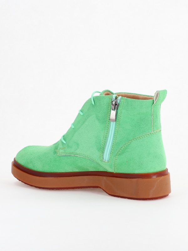 Ghete Damă cu Șiret Piele Ecologică întoarsă culoare Verde (BS250BT2310234) 122