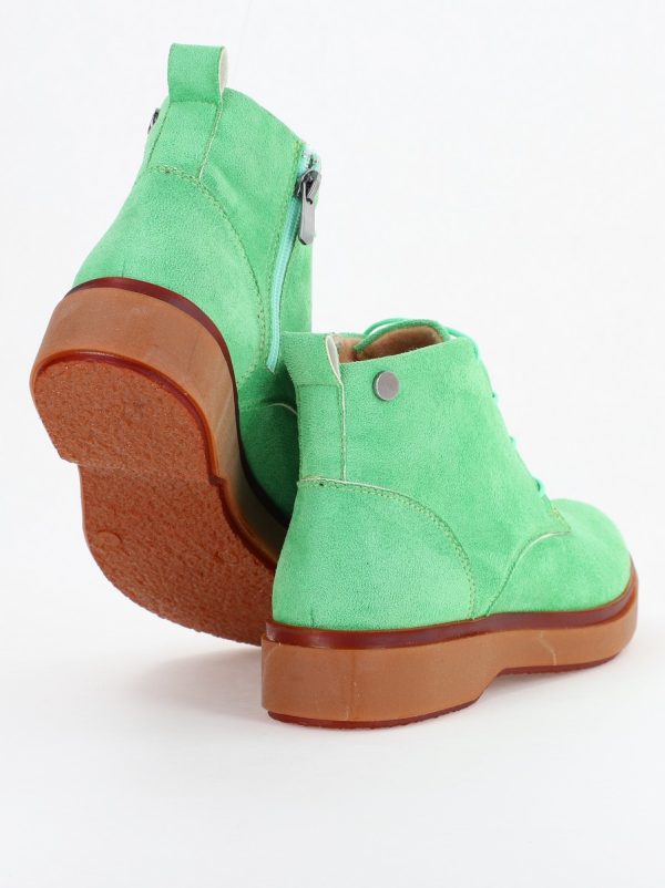 Ghete Damă cu Șiret Piele Ecologică întoarsă culoare Verde (BS250BT2310234) 119
