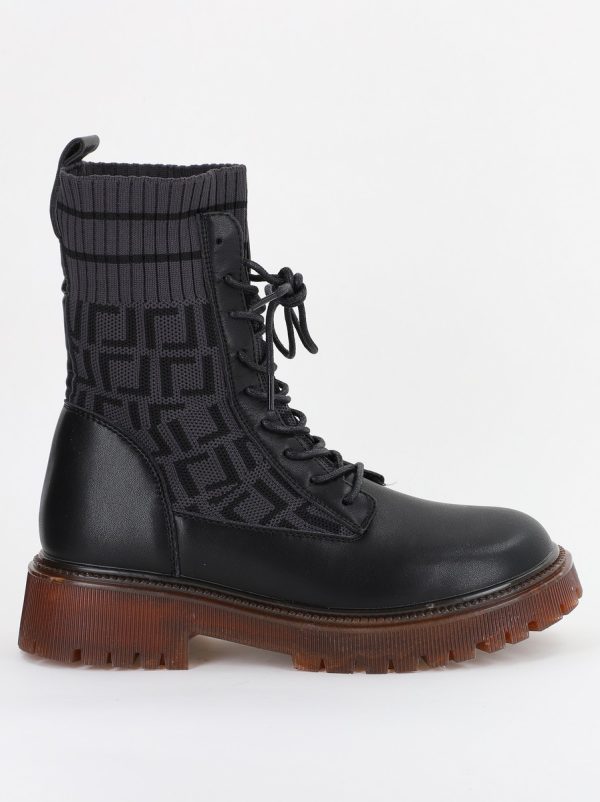 Ghete Damă cu Talpa Groasa Piele Ecologica Gri (BS313BO2310115) 119