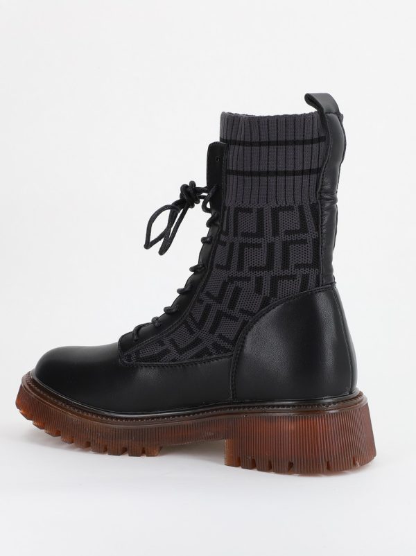 Ghete Damă cu Talpa Groasa Piele Ecologica Gri (BS313BO2310115) 121