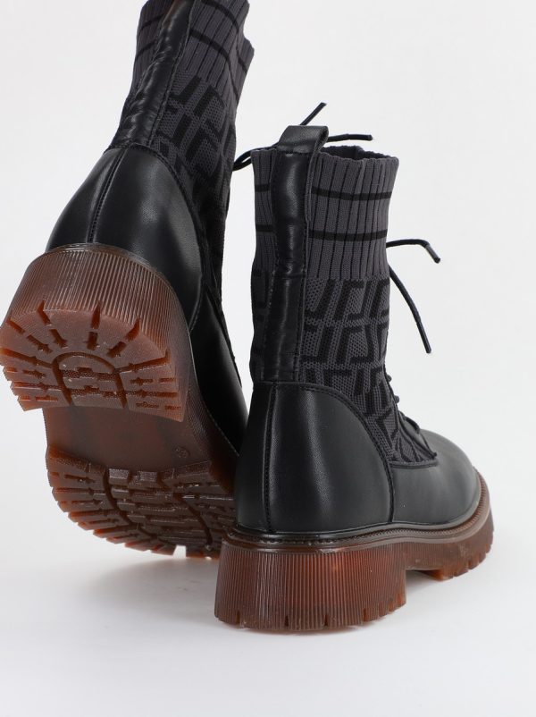 Ghete Damă cu Talpa Groasa Piele Ecologica Gri (BS313BO2310115) 122