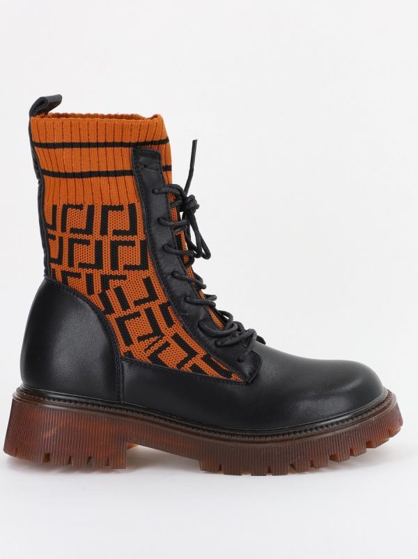 Ghete Damă cu Talpa Groasa Piele Ecologica Maro(BS313BO2310116) 119