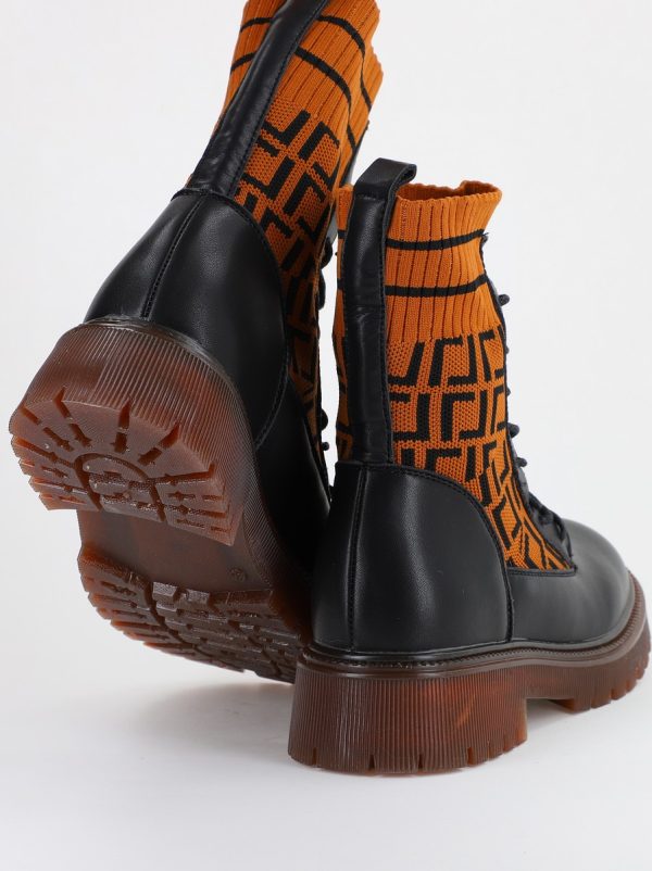 Ghete Damă cu Talpa Groasa Piele Ecologica Maro(BS313BO2310116) 122