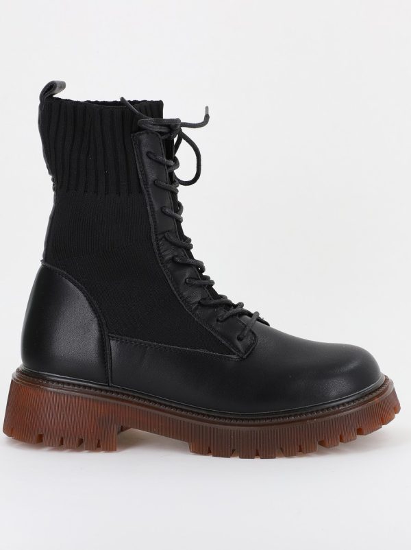 Ghete Damă cu Talpa Groasa Piele Ecologica Negru (BS312BO2310119) 119
