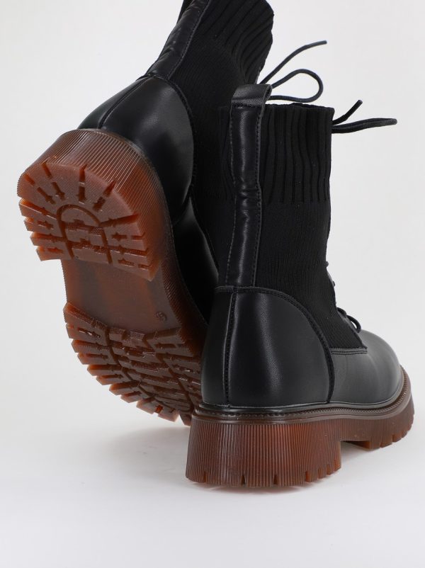 Ghete Damă cu Talpa Groasa Piele Ecologica Negru (BS312BO2310119) 121